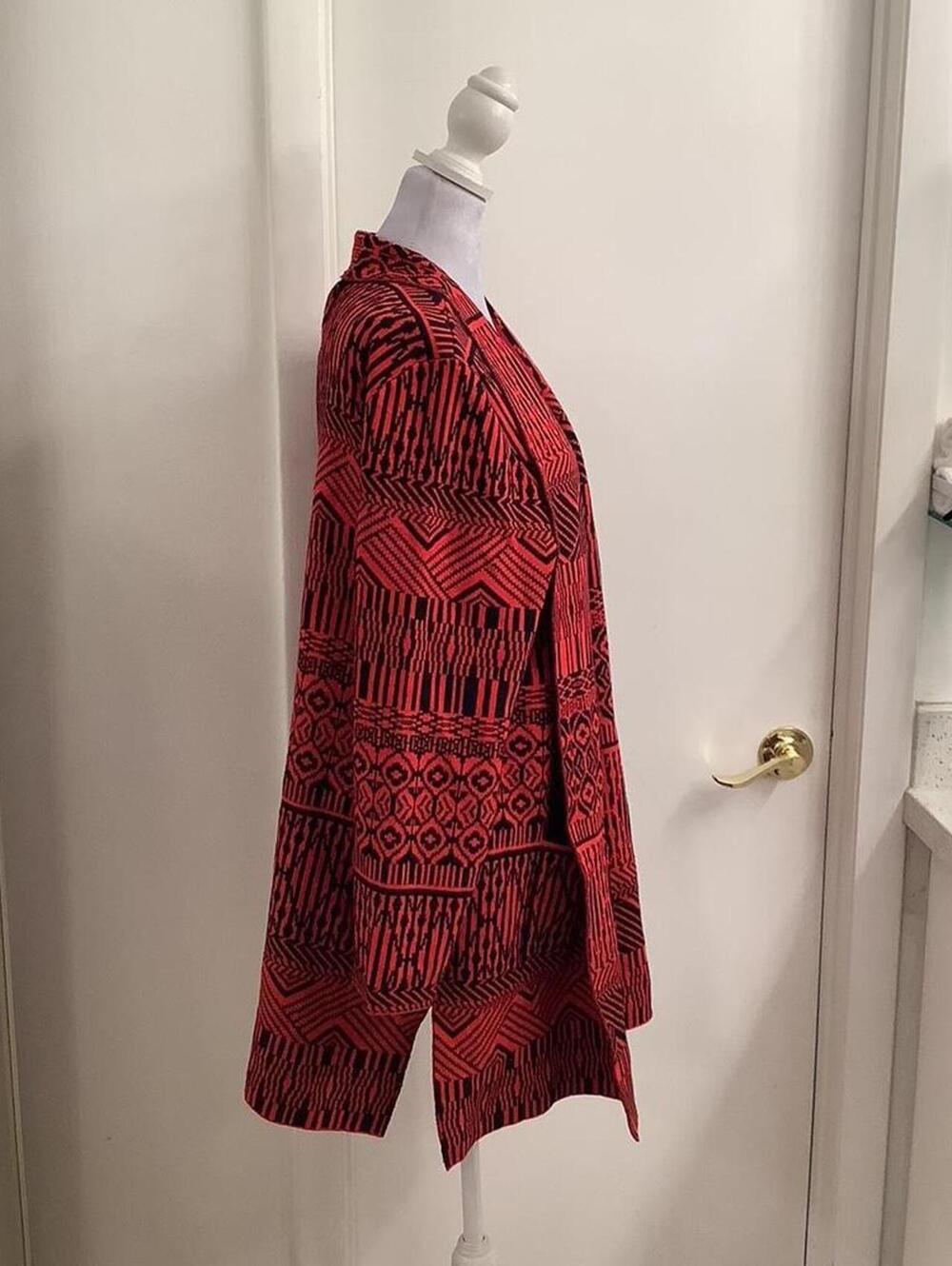 Ruby Rd. Women's Red and Multi Cardigan - Picture 3 of 6
